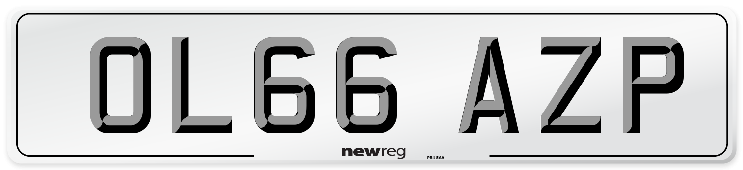 OL66 AZP Number Plate from New Reg